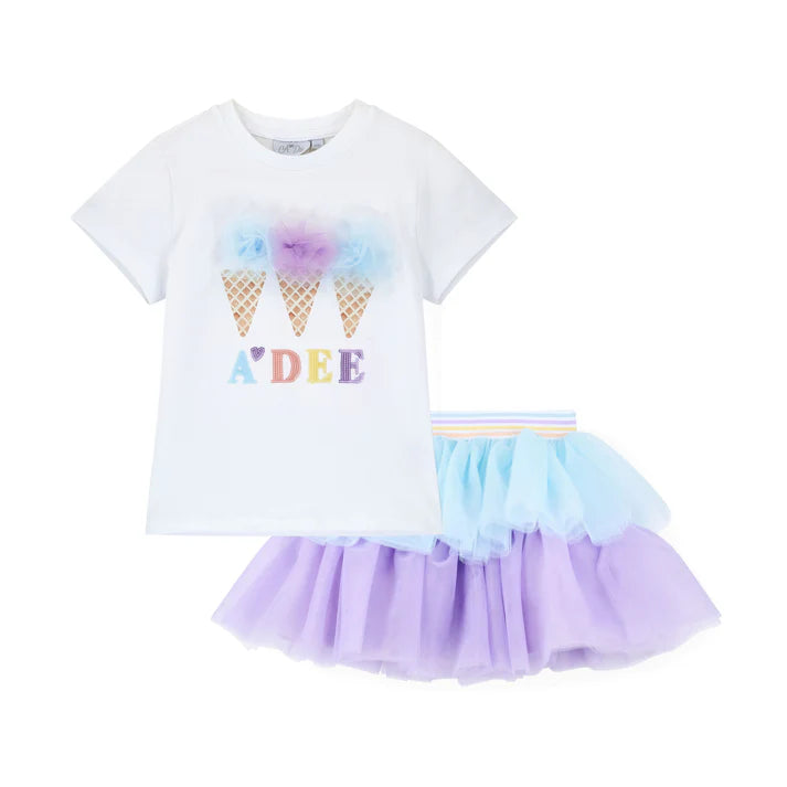 A DEE - Completo Suzi Top Gelato e Gonna in Tulle S262511