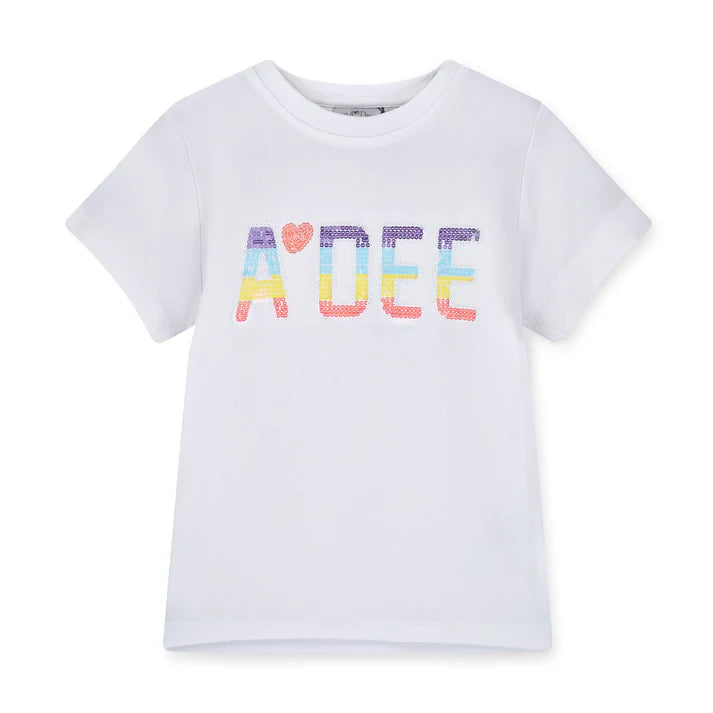 A DEE - Completo Stevie Top Bianco e Gonna Gialla S262519